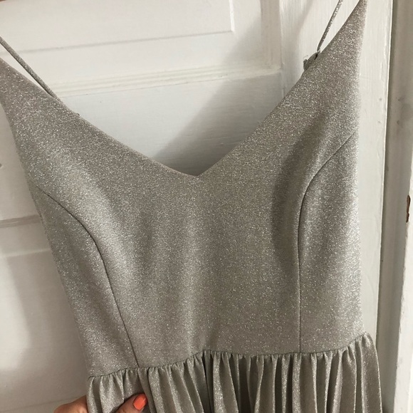 Elevenses Lunar Dress Silver Anthro Sz 4 - Picture 4 of 9